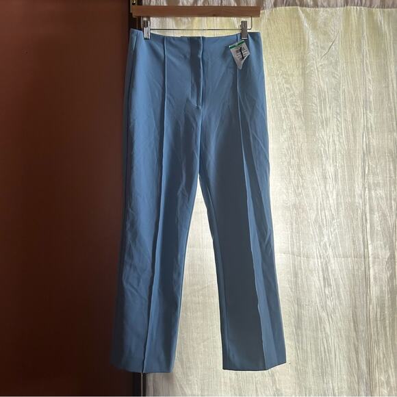 Veronica Beard Jaya Pintuck Trousers Straight Leg Dress Pants Blue NWT Size 6 - Picture 1 of 6